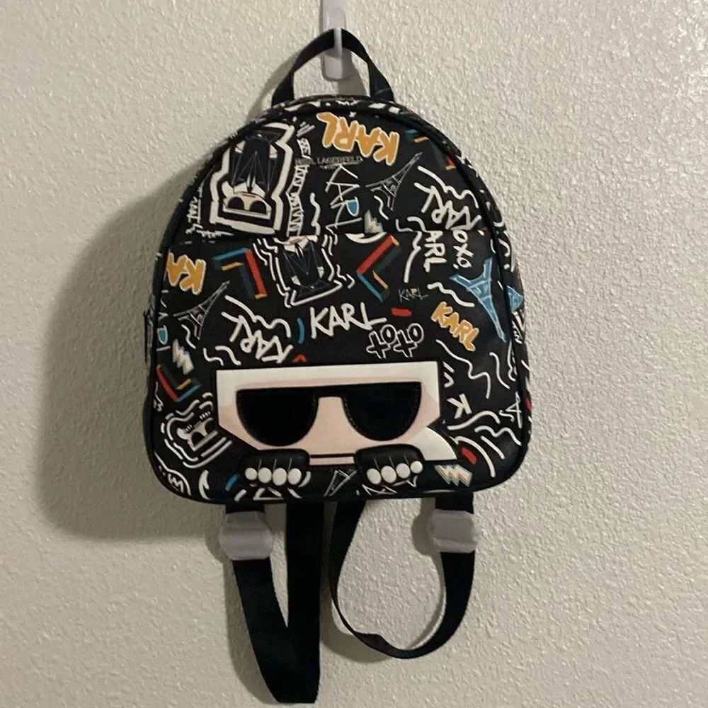 NWT- Karl Lagerfeld- Maybelle graphic mini backpack
